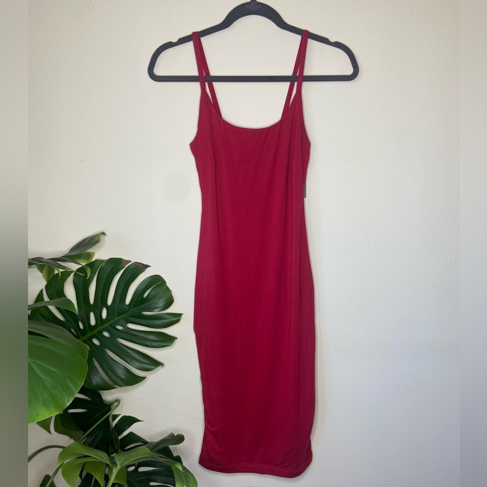 Red JLUXBASIX New Jersey Double Lined Dress - Small NWT